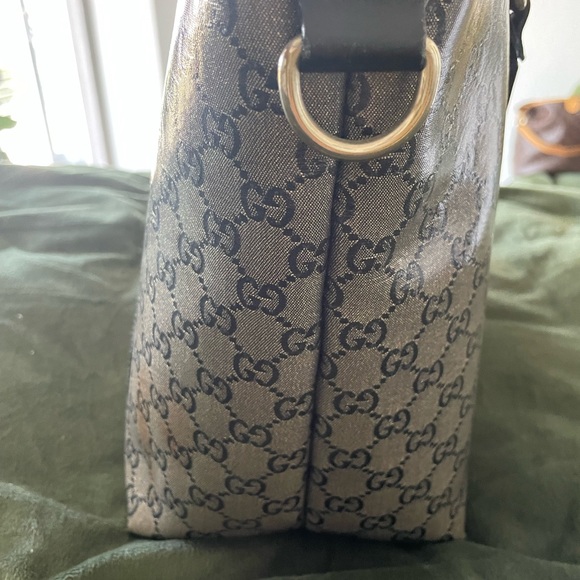 GUCCI GG crystal canvas 213048 EUC 🩶🖤Metallic - Picture 3 of 17
